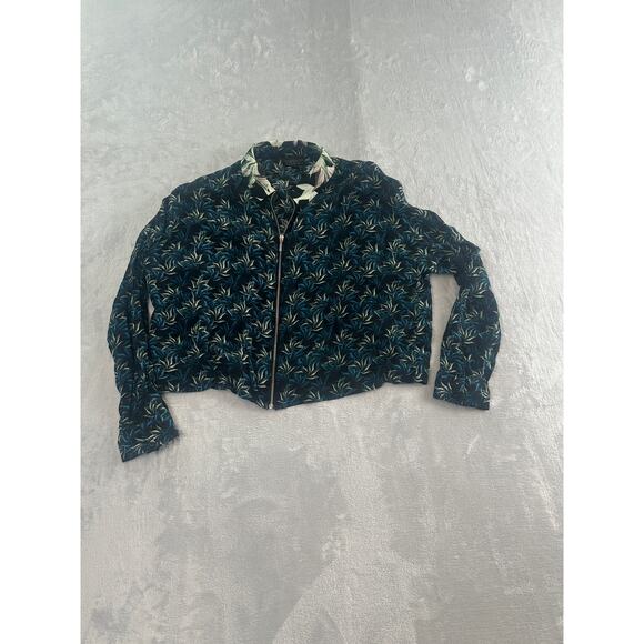 Topshop Jackets & Blazers - Topshop Floral Zippered Thin Jacket - Size 4